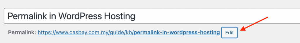 permalink in wordpress hosting