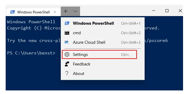 Windows Terminal-settings